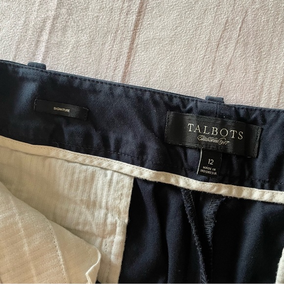 Talbots Signature Classic Trouser Pants Women’s 12 Navy Corporate Office Career - Picture 10 of 13